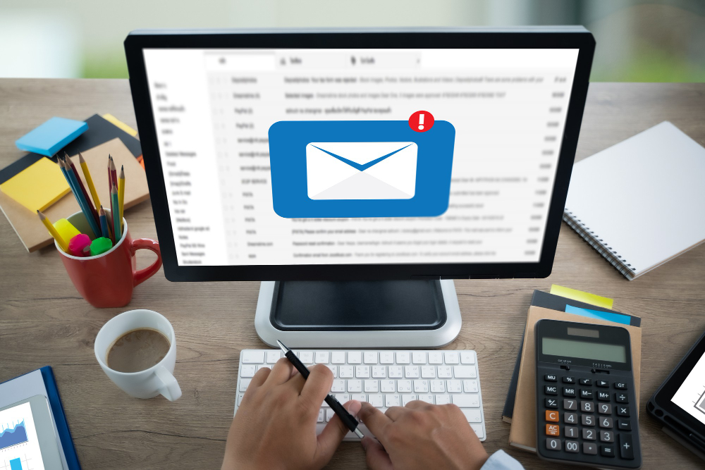 Office Desk and Monitor Setup